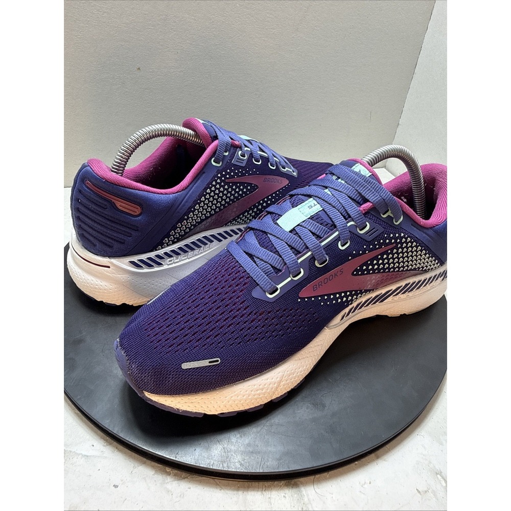 Brooks Adrenaline GTS 22 Women's Size 9.5 Purple Pink Mint Running Shoes 120353 - Picture 11 of 15